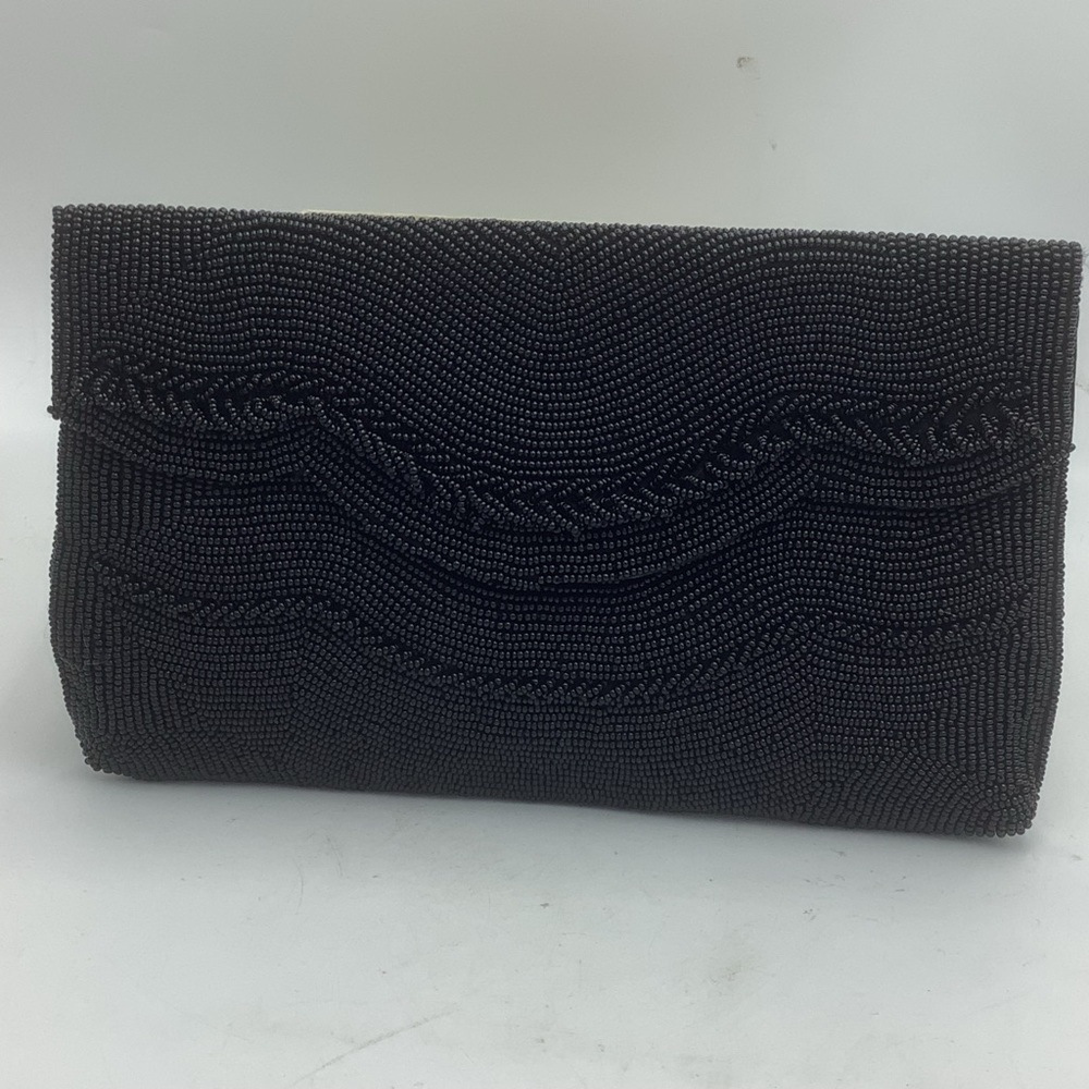 Vintage Vivant by Sarne Hand Made Black Beaded Evening Bag - Picture 2 of 8